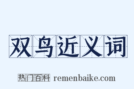 双鸟近义词是什么意思的图片